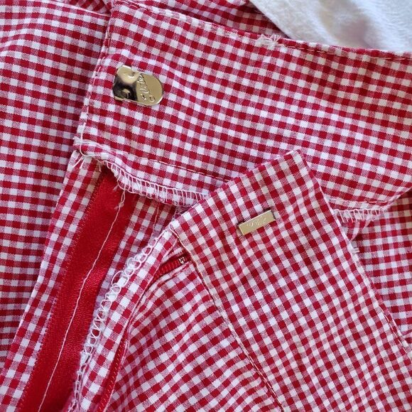 Vintage Capris Size XX Pants Red White Check Plus 2X 3X - Picture 7 of 9